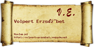 Volpert Erzsébet névjegykártya